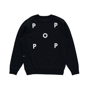 Pop Trading Company Logo Crewneck Sweat Black/White